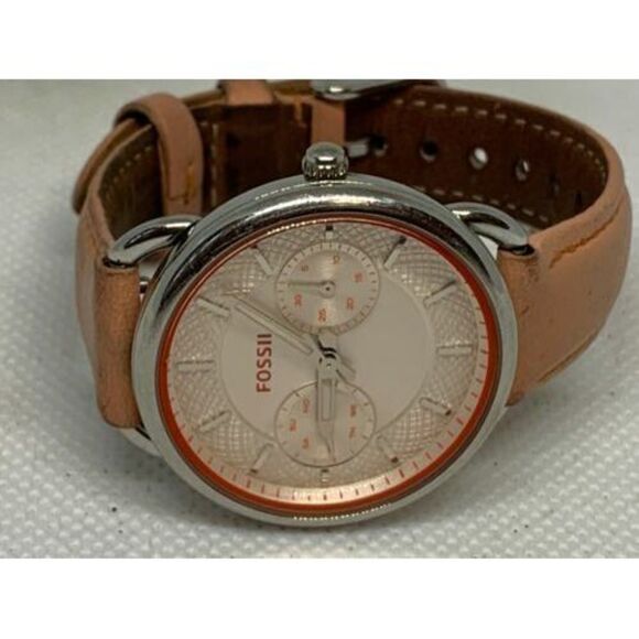 Fossil ES3952 Tailor Women's Brown Leather Analog Dial Quartz Genuine Watch C897 - Picture 6 of 9
